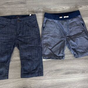 H&M Kids Denim Shorts Duo - Dark Blue and Light Blue